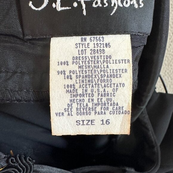 Vintage Y2K Shawl Dress Black Little Black Dress Spaghetti Defined Bust - Picture 11 of 14